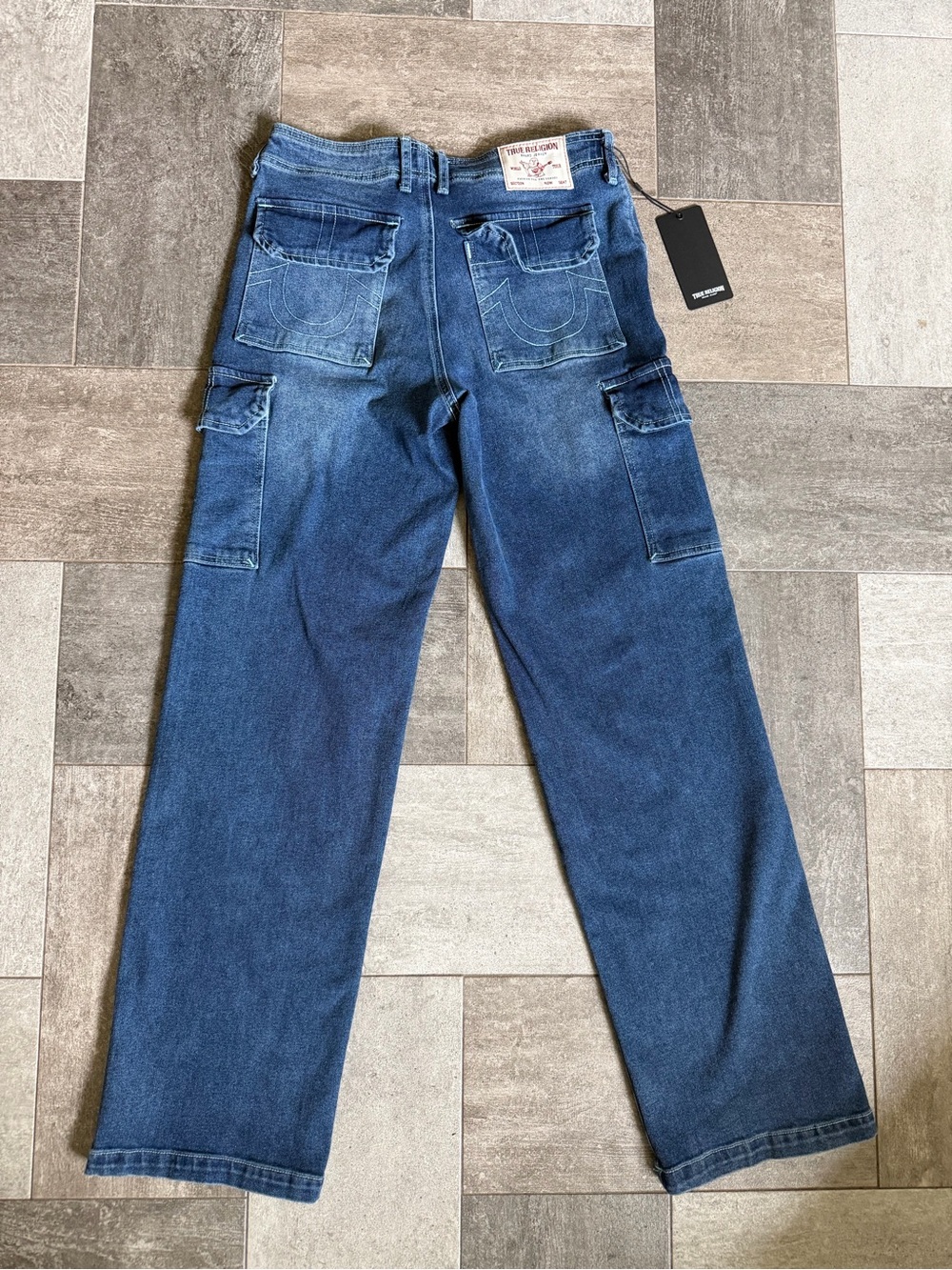 True Religion Denim Cargo Straight Pant Jeans Utility | Carpenter Sz 25 - Picture 7 of 12